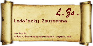 Ledofszky Zsuzsanna névjegykártya